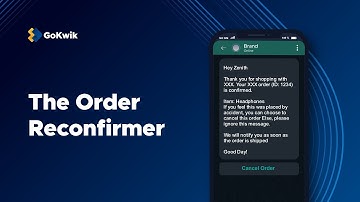 New Feature | The order reconfirmer| GoKwik