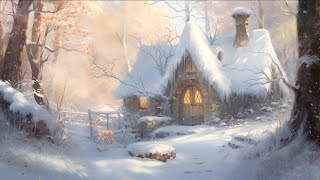 Winter Cottage | Gentle Piano Music & Snow Falling Ambience | Relaxing & Whimsical Winter Fantasy