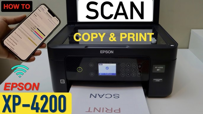 Epson XP 4200 Setup, Unboxing, Complete Setup, Install Ink, Wireless Setup,  Printing Review. 