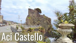 Aci Castello (Catania) Sicily walking tour in 4k (2022)