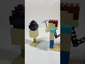 エンダードラゴンの卵を回収するスティーブ 【マイクラ】【LEGO】#lego #minecraft #shorts