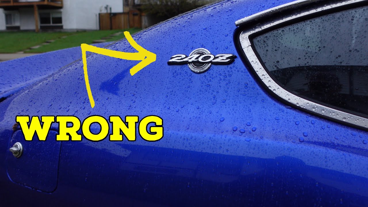 Datsun 240Z Proper Drip Rail Trim Removal + Emblem Placement