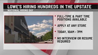 Lowe's to hire for 850 positions in Greenville, Spartanburg area