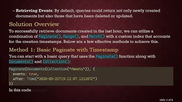 How to Retrieve FaunaDB Documents Created in the Last Hour