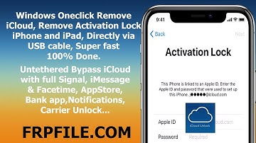 Untethered Bypass iCloud full Signal iMessage&Facetime AppStore Bankapp Notifications Carrier Unlock