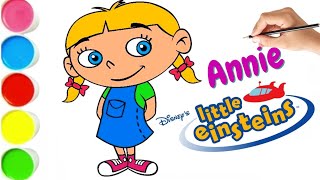 Little Einstein | How to Draw Annie from Little Einstein | Little Einstein Coloring Pages