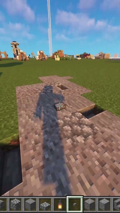HOW To MAKE A STONE PATH DESIGN In MINECRAFT shorts minecraft how-to-make-a-stone-path-design-in-minecraft-shorts-minecraft