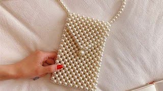 Diy pearl Hangbag| purse making at home