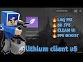 TOP CLIENT MCPE 1.21+ PVP LANCAR MINECRAFT || LITHIUM CLIENT V5