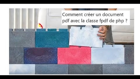 Comment créer un document PDF avec la class FPDF en version PHP8.