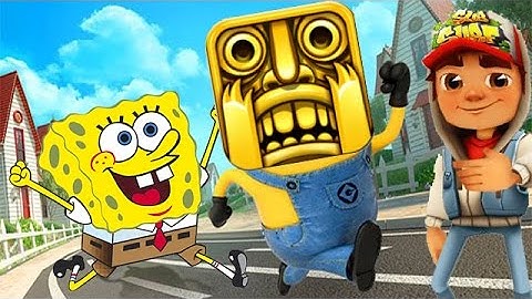 Temple Run 2 vs Subway Surfers vs SpongeBob Sponge on the Run
