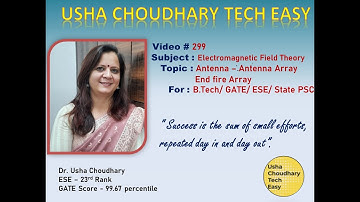 Video # 299 - Antenna - End Fire Antenna Array - Radiation Pattern, Beam Width Between First Null