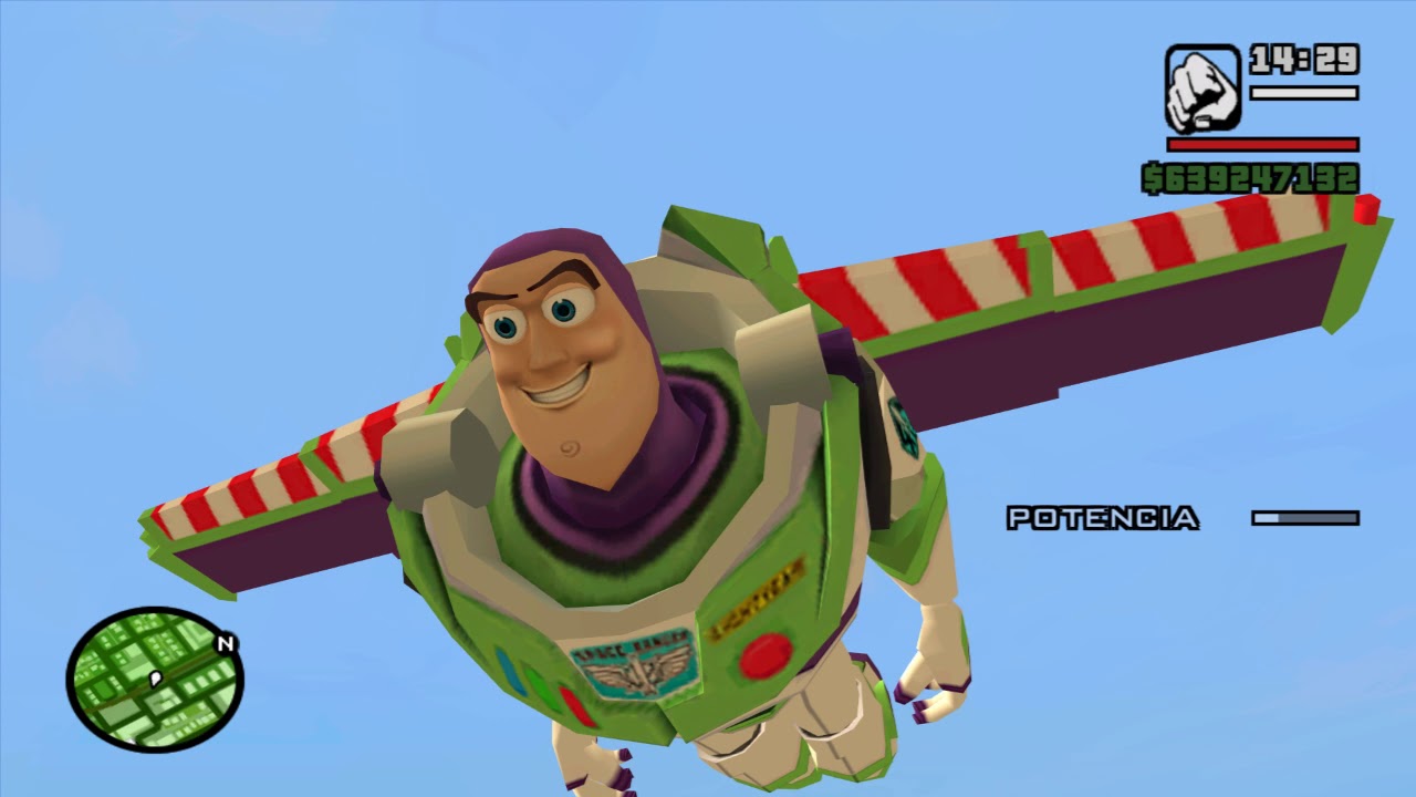 GTA San Andreas Jugando con Woody, Buzz Lightyear y Jessie