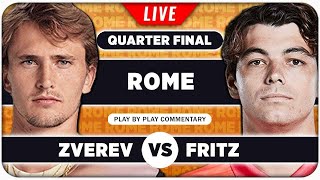 ZVEREV vs FRITZ • ATP Rome 2024 QF • LIVE Tennis Play-by-Play Stream