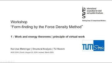 IASS workshop Force Density Method | Session 1: Work and energy theorems