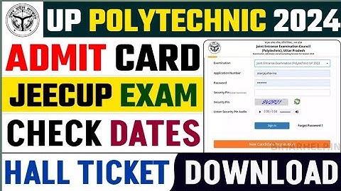 Download Up Polytechnic Admit Card 2024 ,Jeecup Admit Card 2024#up_polytechnic