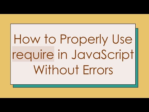 How to Properly Use require in JavaScript Without Errors