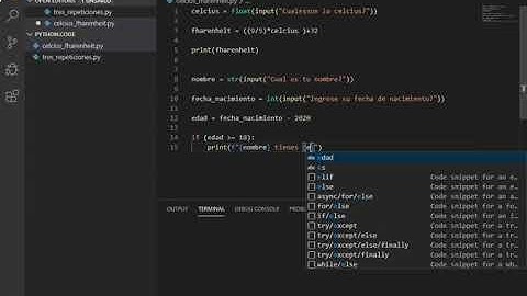 celcius a Fharenheit y determinar si eres mayor de edad (Programa realizado en python)