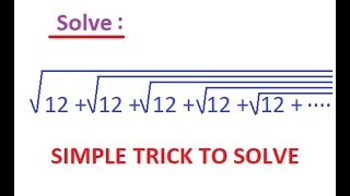 Recurring Square root | Hard problem with simple solution | Mental ability | IBPS | Bank PO |