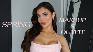 🌸 SPRING GLAM 🌸 MAKEUP + OUTFIT *cherry blossom*