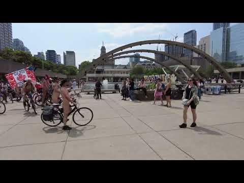 4K World NAKED Bike Ride TORONTO 2023 (WARNING: Full Frontal Nudity)