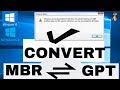 Convert MBR to GPT without losing data in Windows 10 | LotusGeek