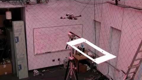 Autonomous quadrocopter flies through windows