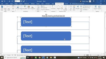 How to insert a vertical box list SmartArt graphic in word