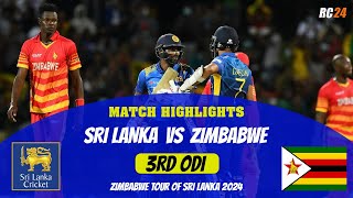 Sri Lanka vs Zimbabwe 3rd ODI Match Full Highlights | 3rd ODI | SL vs ZIM #rc22 #rc24