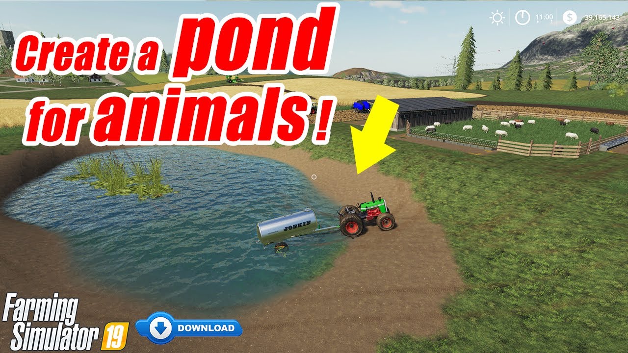 Farming Simulator 19 Create A Pond For Animals Pond Water Store