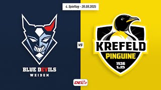 4. Spieltag DEL2 | Blue Devils Weiden vs. Krefeld Pinguine | Game Highlights