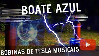 Boate Azul em Bobinas de Tesla Eletrônicas!
