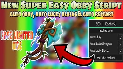 [FREE LIMITED UGC] Super Easy Obby Script | Auto Obby & Auto Lucky Blocks | Roblox Script | DELTA X