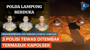 Tiga Polisi Tewas Ditembak Saat Gerebek Judi Sabung Ayam di Way Kanan Lampung