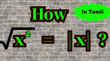 How square root of x square equals to mod x ? | In Tamil | Justin Edwin | Modulus Function