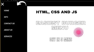 Information How to make burger menu with html and css under 5 mins | Html and CSS | For beginners | Tutorial News