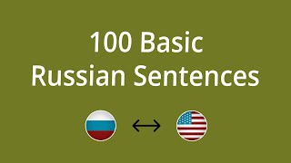 100 Basic Russian Sentences for Beginners - Part 2