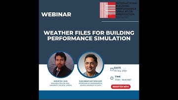 Webinar: Weather Files for Building Performance Simulation