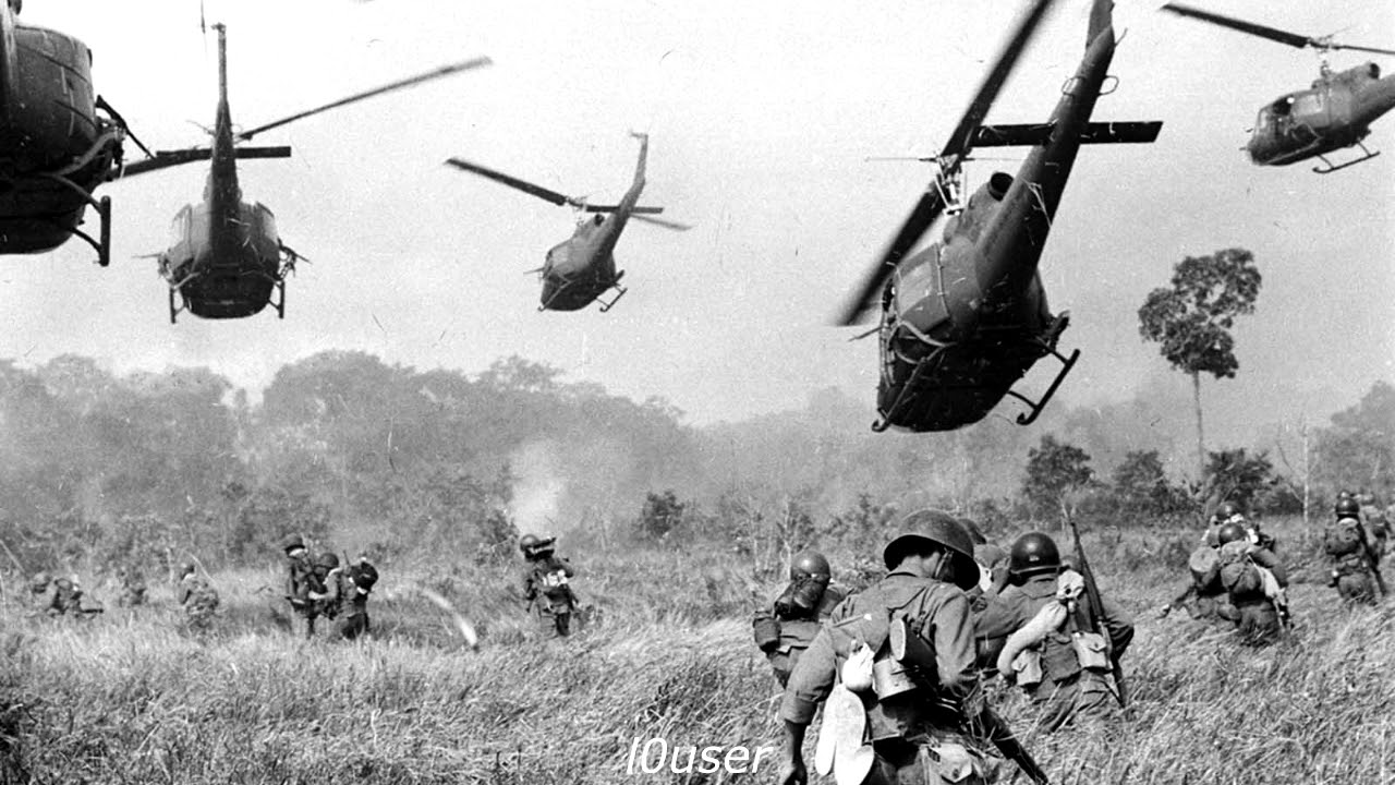 Paint it black by the Rolling Stones but you're in the Vietnam war