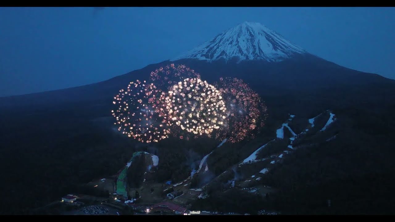 2025 The絶景花火Mt Fuji 4K 40min 空撮動画 DJI Mavic3 - YouTube