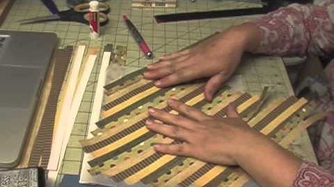 layout using homemade chevron paper