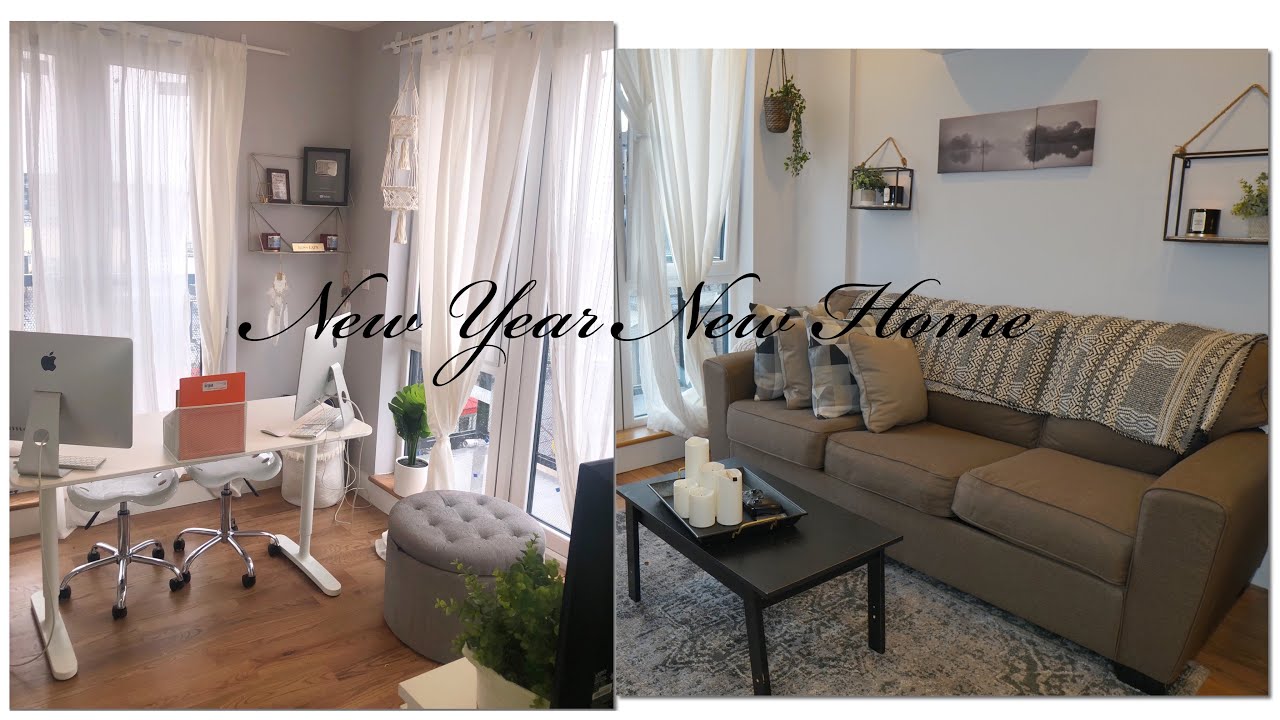 New Year New Home Furnished Small 2 Bedroom Brooklyn Ny Apartment Tour Office Reveal Boho Chic