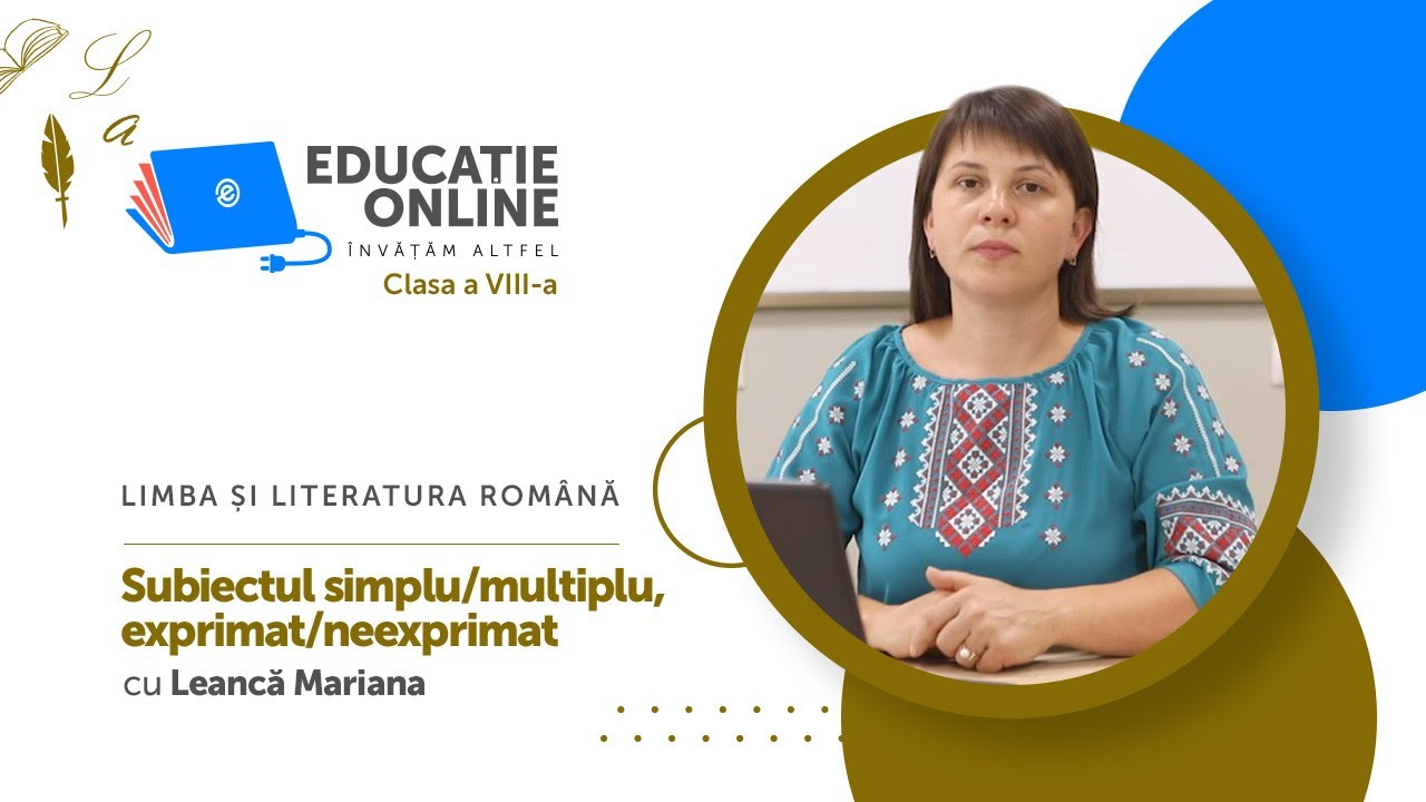 Limba și literatura română, clasa a VIII-a, Subiectul simplu/multiplu, exprimat/neexprimat