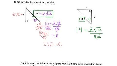 Geom 8.2a 45-45-90 triangles