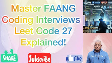 Top Technical Interview Question at FAANG | Amazon, Microsoft, Google | Leet Code 27  Remove Element
