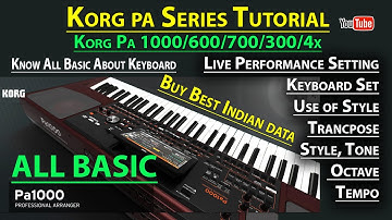 Korg PA 1000 Full Tutorials "Style to Keyboard Set” and how to use it | Tips and Tricks