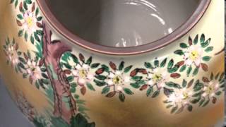 九谷焼 9号花瓶 牡丹孔雀 【 高級インテリア 飾り物 置物 記念品 として お