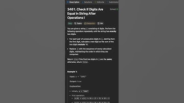 Awesome LeetCode Daily Question 🚀 | 3461 - Check If Digits Are Equal in String After Operations I