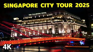 SINGAPORE 4K Walking Tour 2025  | Chinatown, Clarke Quay, Boat Quay and National Gallery Singapore