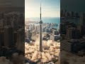 Giant Hand Drops CN Tower in Toronto! #CNTower #TorontoSkyline #GiantHand